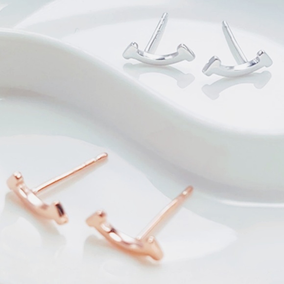 100% 925 Sterling Smile Straight Arch Bar - Picture 2 of 4